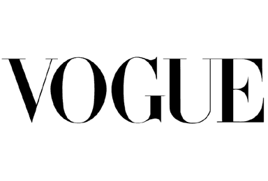 Black serif text spelling "VOGUE" on a transparent background.