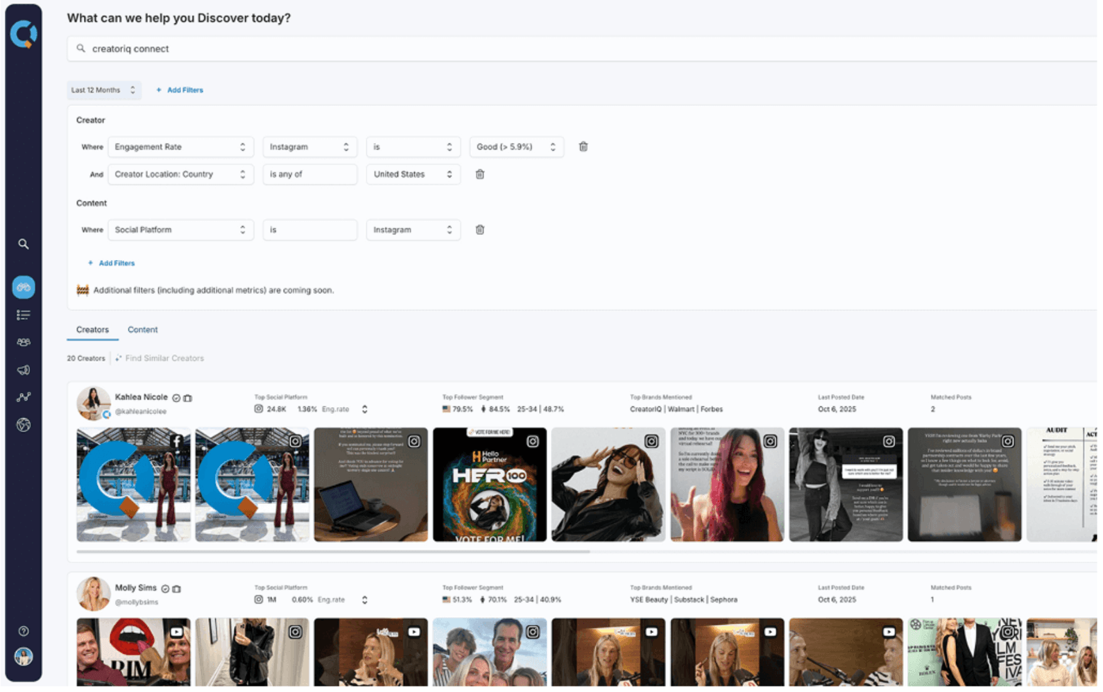 CreatorIQ influencer marketing platform dashboard 2026