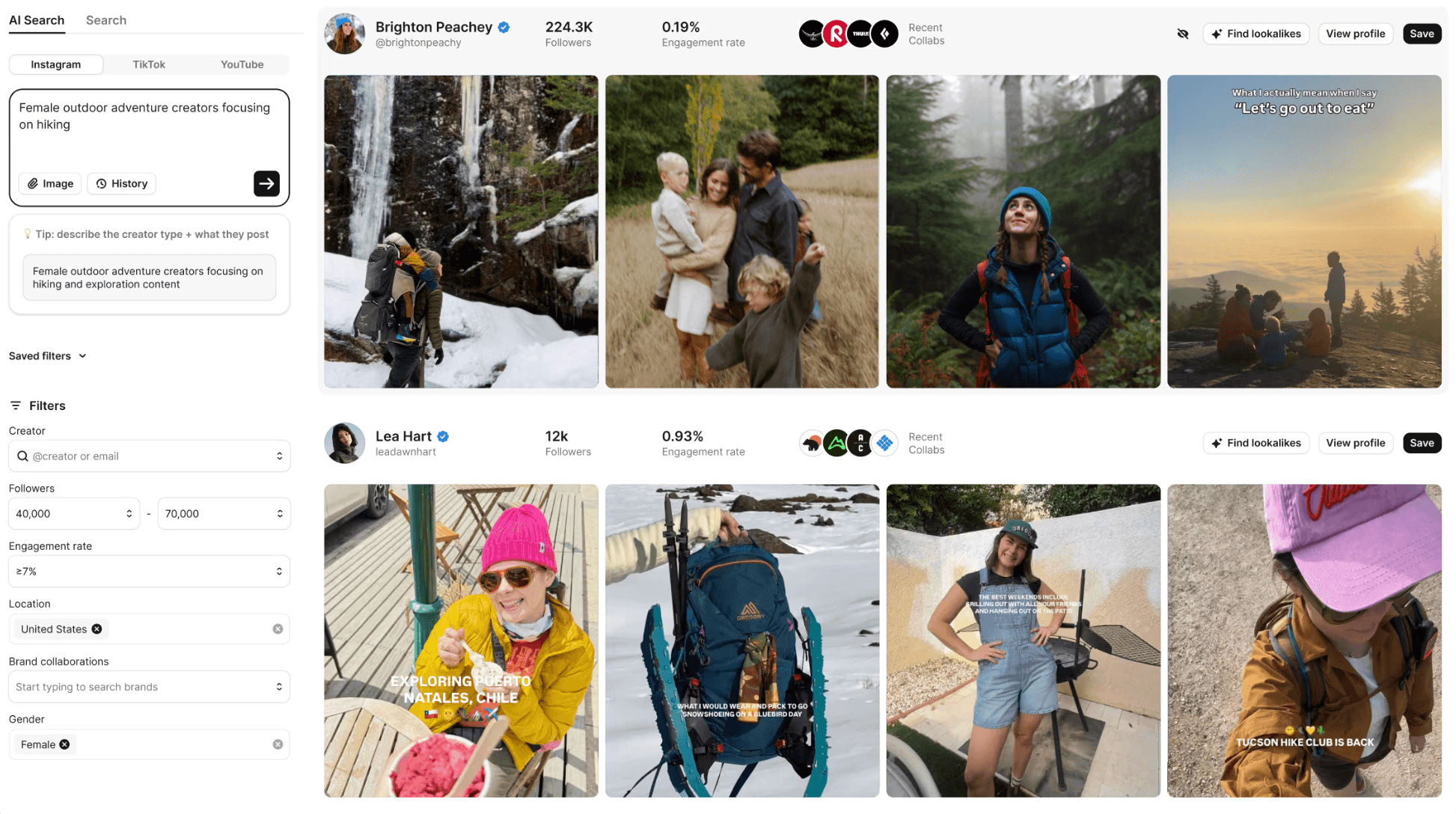 Modash influencer marketing platform dashboard 2026