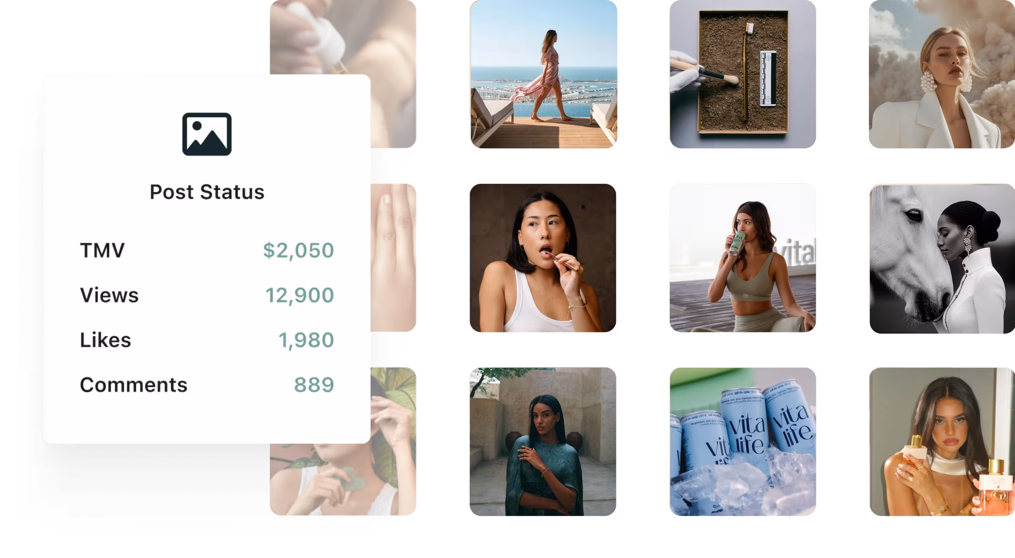 a lot of images of commercials